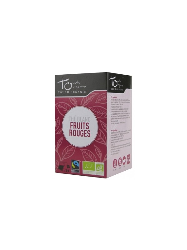 Thé blanc BIO aux fruits rouges 24 sachets 43g Touch Organic Herboristerie de Paris