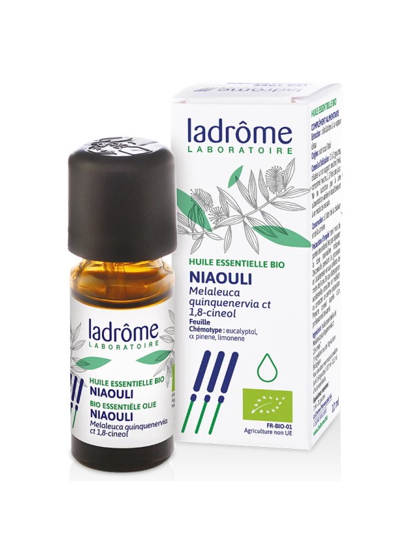 Huile essentielle Niaouli Bio 10ml Ladrome Herboristerie de paris contribue au maintien des défenses immunitaires