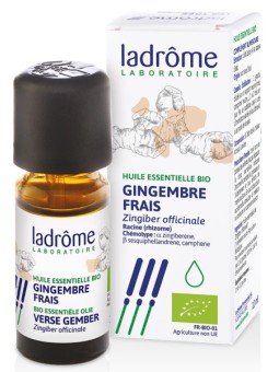 huile essentielle de Gingembre 10ml Ladrome Herboristerie de Paris tonus énergie