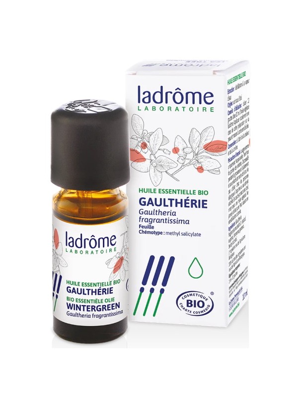 Gaulthérie Wintergreen 10ml Ladrome Herboristerie de Paris huile essentielle usage cosmétique toujours à diluer