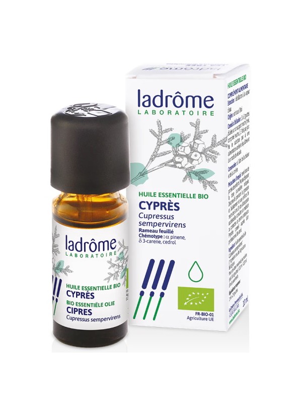 Cyprès Bio 10ml Ladrome Herboristerie de Paris usage externe aide la circulation