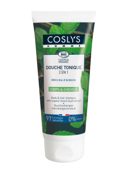 Gel douche tonique Corps et cheveux Homme au Hêtre d'Ardèche 200ml Coslys Herboristerie de Paris