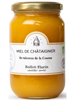 Miel de Châtaignier 480g Ballot Flurin Herboristerie de Paris saveur boisée prononcée, avec une note fleurie