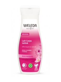 Lait Corps satiné à la Rose musquée peaux normales à sèches 200ml Weleda Herboristerie de Paris