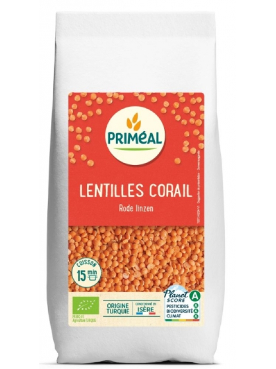 Lentilles corail 500g Primeal Herboristerie de Paris