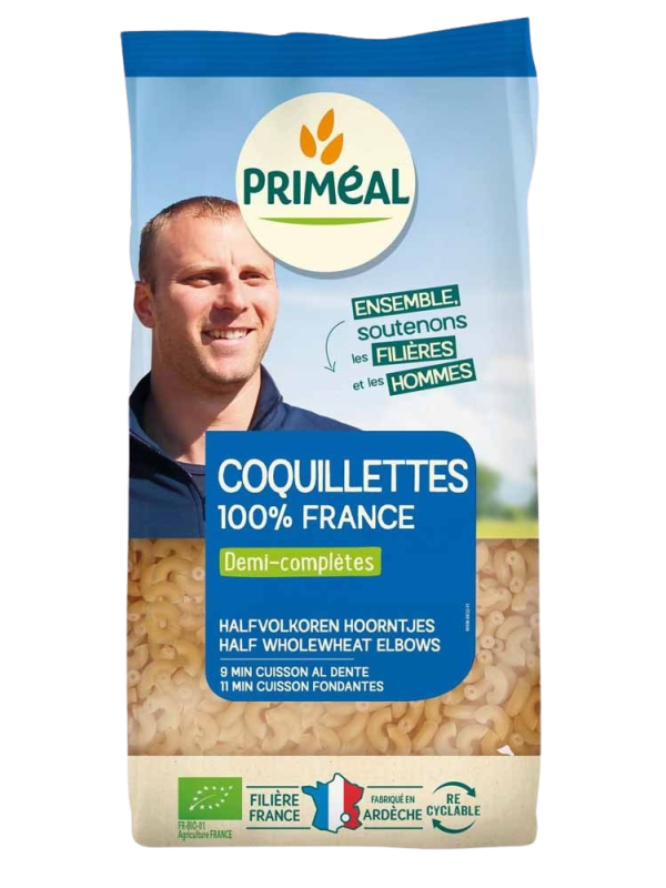 Coquillettes demi complètes 500g Primeal Herboristerie de Paris