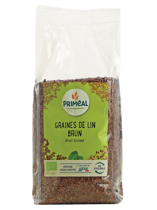 Graines de lin brun 500g Primeal Herboristerie de Paris