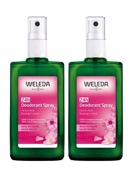 Duo Déodorant spray Rose de Damas 2X100ml Weleda Herboristerie de Paris