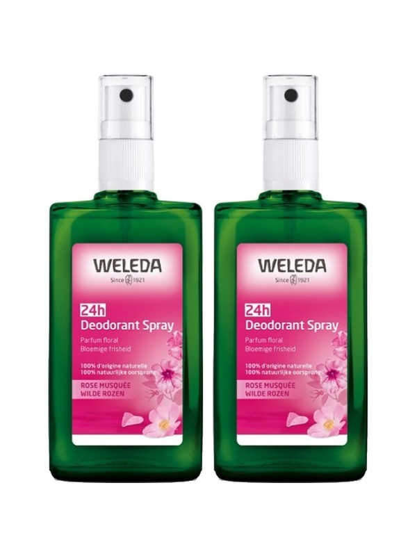 Duo Déodorant spray Rose de Damas 2X100ml Weleda Herboristerie de Paris