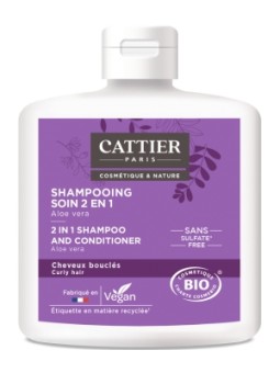 Shampooing soin 2 en 1 Cheveux bouclés 250ml Cattier Herboristerie de Paris cheveux frisés