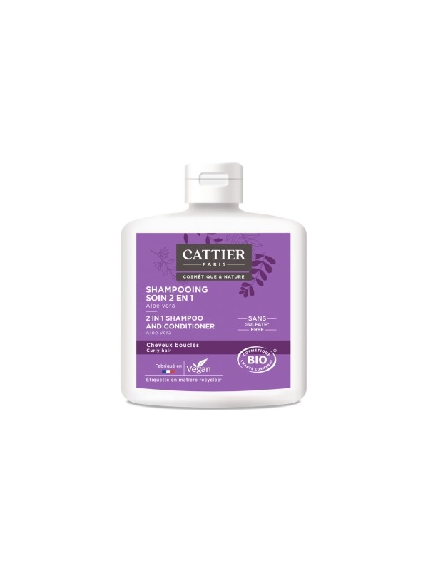 Shampooing soin 2 en 1 Cheveux bouclés 250ml Cattier Herboristerie de Paris cheveux frisés