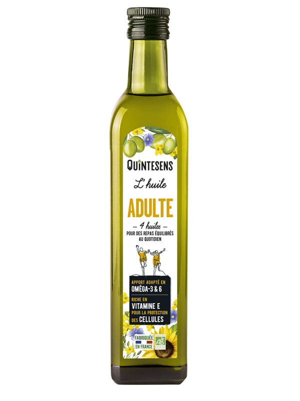 L'huile Bio des Jeunes et Actifs 500ml Quintesens Herboristerie de Paris