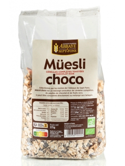 Muesli aux pépites de Chocolat 375g Abbaye de Sept Fons Herboristerie de Paris