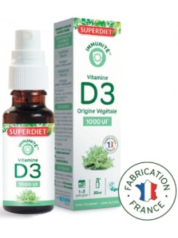 Vitamine D3 1000UI 20ml Super Diet Herboristerie de Paris
