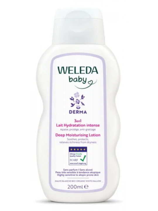 Lait corporel bébé sans parfum 200ml Weleda Herboristerie de Paris