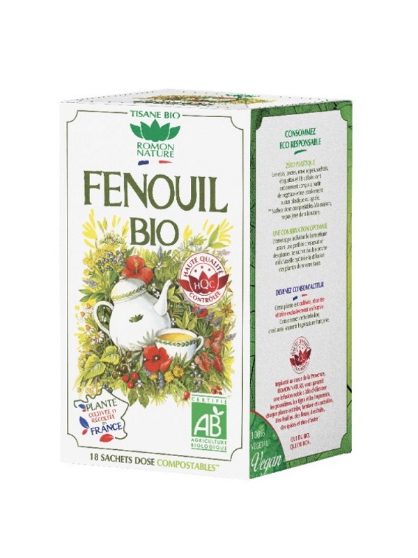 Tisane Fenouil bio 18 sachets Romon Nature Herboristerie de Paris digestive