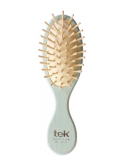 Mini Brosse ovale en Frêne Bleue Tek Herboristerie de Paris