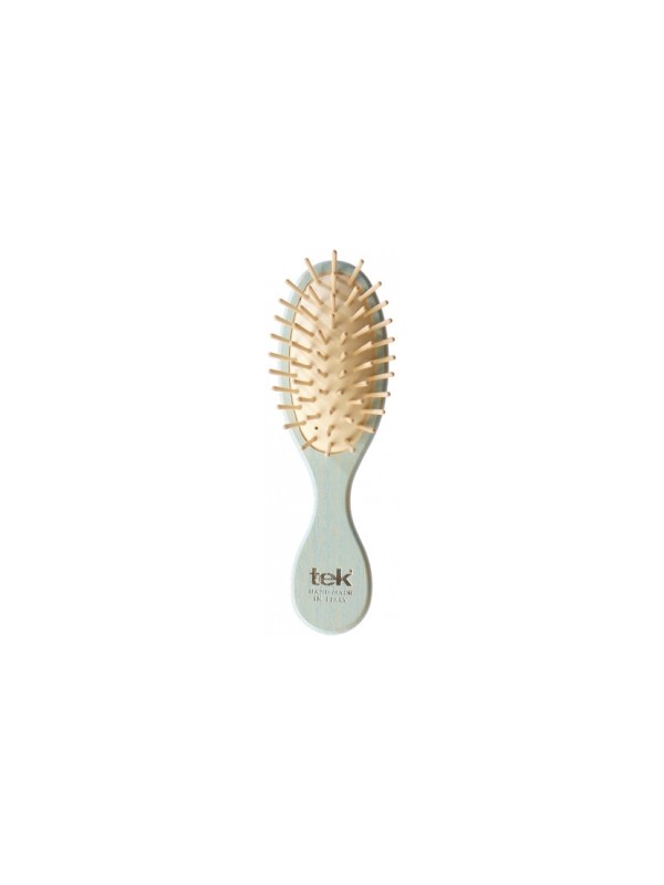 Mini Brosse ovale en Frêne Bleue Tek Herboristerie de Paris