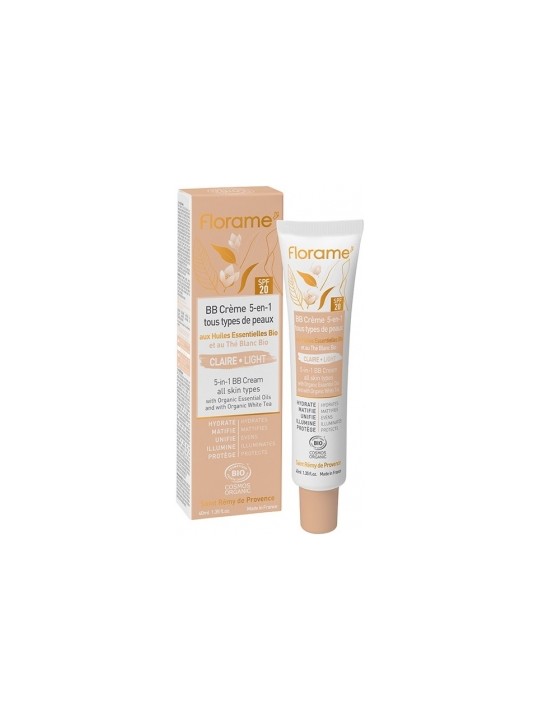BB crème 5 en 1 teinte claire 40ml Florame Herboristerie de Paris