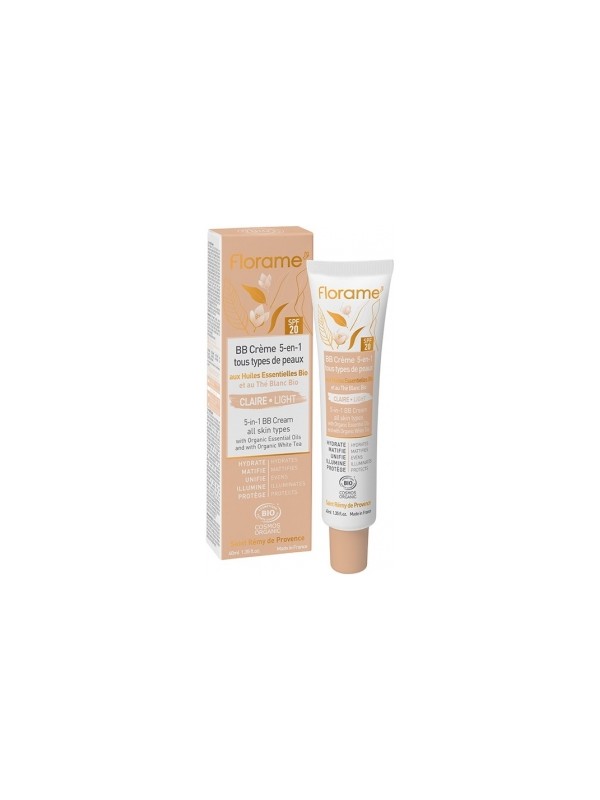 BB crème 5 en 1 teinte claire 40ml Florame Herboristerie de Paris