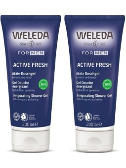 Duo Gel douche homme énergisant tonifie et rafraîchit 2x 200ml Weleda Herboristerie de Paris