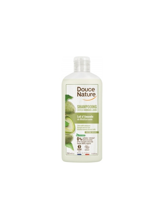 Shampoing Cheveux Normaux à secs lait d'amande 250ml Douce Nature Herboristerie de Paris
