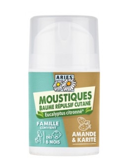 Baume répulsif cutané anti moustiques dès 6 mois 50ml Aries Herboristerie de Paris