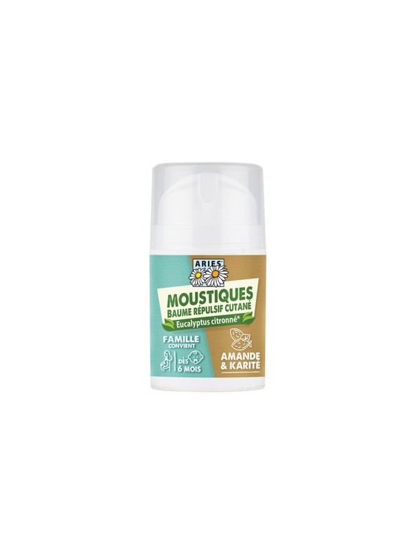 Baume répulsif cutané anti moustiques dès 6 mois 50ml Aries Herboristerie de Paris