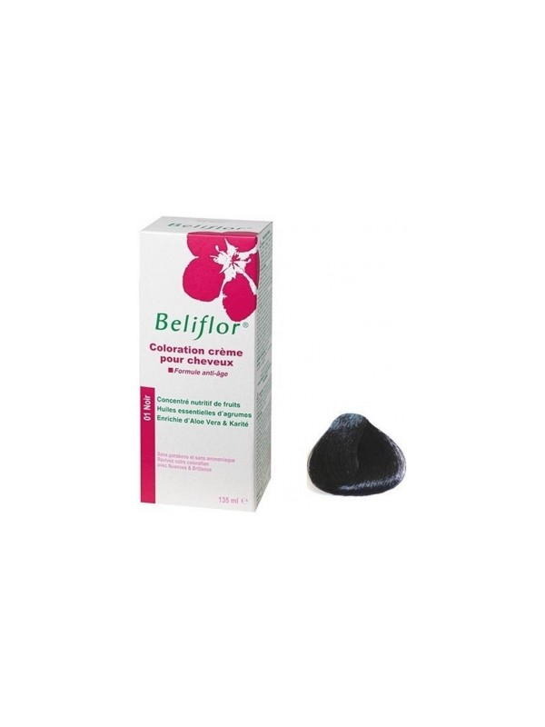Coloration Crème pour Cheveux 01 Noir Beliflor Herboristerie de Paris