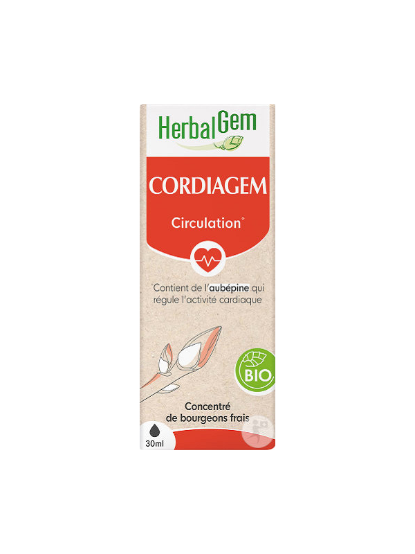 Cordiagem Bio Flacon compte gouttes 50ml Herbalgem Gemmobase Herboristerie de Paris
