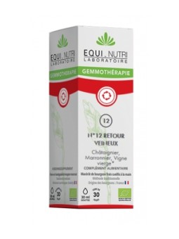 Retour Veineux n°12 Bio Flacon compte gouttes 30ml Equi - Nutri Herboristerie de Paris