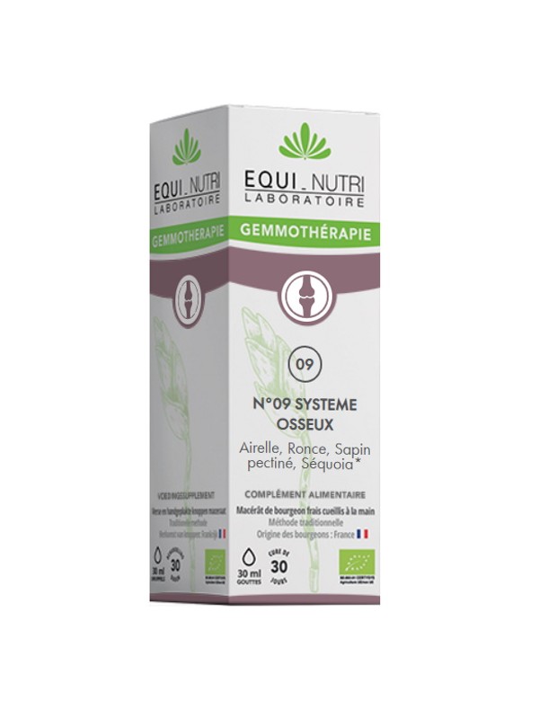Système Osseux No 09 Bio Flacon compte gouttes 30ml Equi - Nutri Herboristerie de Paris