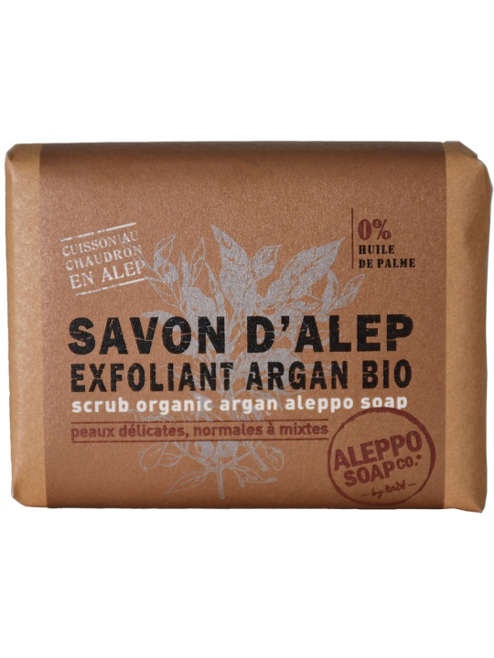 Savon d'Alep Exfoliant Argan Bio 100g Tade Herboristerie de Paris