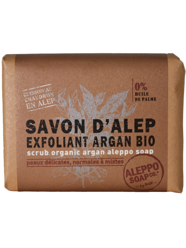 Savon d'Alep Exfoliant Argan Bio 100g Tade Herboristerie de Paris