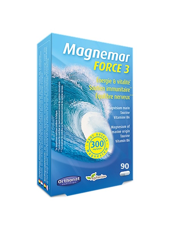 Magnemar Force 3 - 90 gélules Orthonat magnésium marin Herboristerie de paris