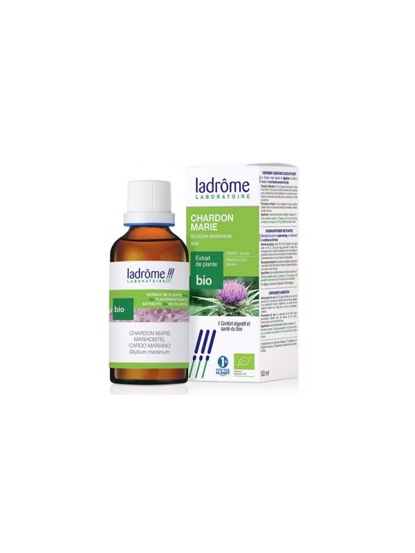 Extrait de Plantes Fraîches Chardon Marie Bio 50ml Ladrome Herboristerie de Paris aide la fonction hépatique
