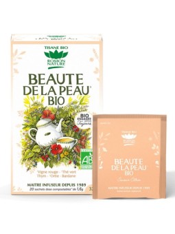 Tisane Beauté de la Peau bio 20 sachets 32g Romon Nature Herboristerie de Paris bardane ortie