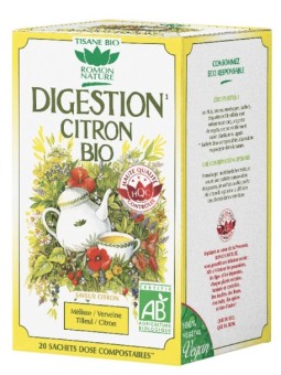 Tisane Digestion Citron bio 20 sachets 32g Romon Nature Herboristerie de Paris