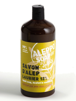 Savon d'Alep liquide Olive et 12 % Laurier Recharge 1 L Tade Herboristerie de Paris