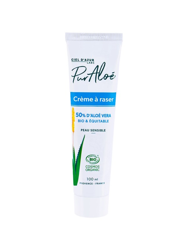 Crème à Raser à l'Aloe Vera 50 % 100ml Puraloe Herboristerie de Paris
