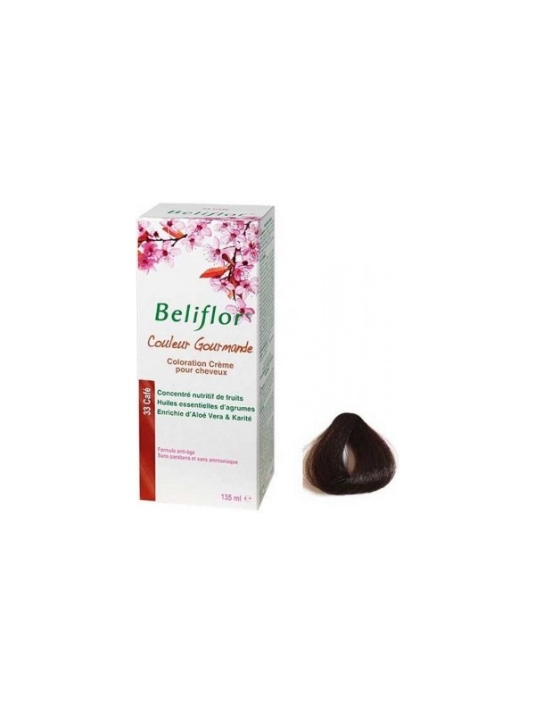Coloration Crème pour Cheveux 33 Couleur Gourmande Café Beliflor Herboristerie de Paris