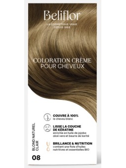 Coloration Crème pour Cheveux 08 Blond Naturel Clair Beliflor Herboristerie de Paris