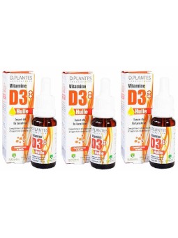 Vitamine D3 ++ Huile Triopack 3 x 20ml D-plantes Herboristerie de Paris