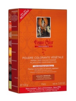 Poudre colorante végétale Acajou Sensuel 100gr HennÃ© Color Herboristerie de Paris