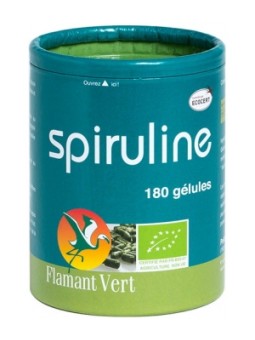 Spiruline Bio Ecocert 180 gélules Flamant Vert Herboristerie de Paris tonus vitalité immunité