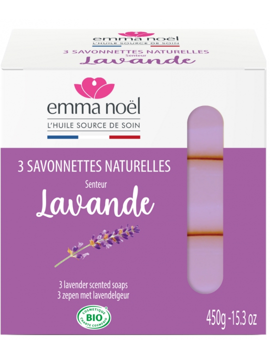 Pack 3 Savons Lavande Emma NoÃ«l Herboristerie de Paris