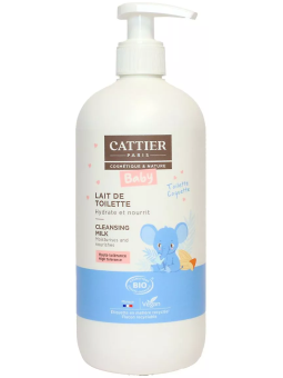 Lait de Toilette bébé Visage et Corps à l'Amande Douce 500ml Cattier Herboristerie de Paris