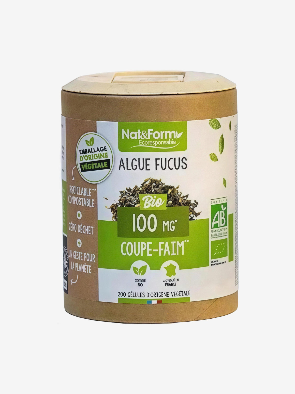 Algues Fucus Bio 200 gélules Nat et Form - Herboristerie de Paris