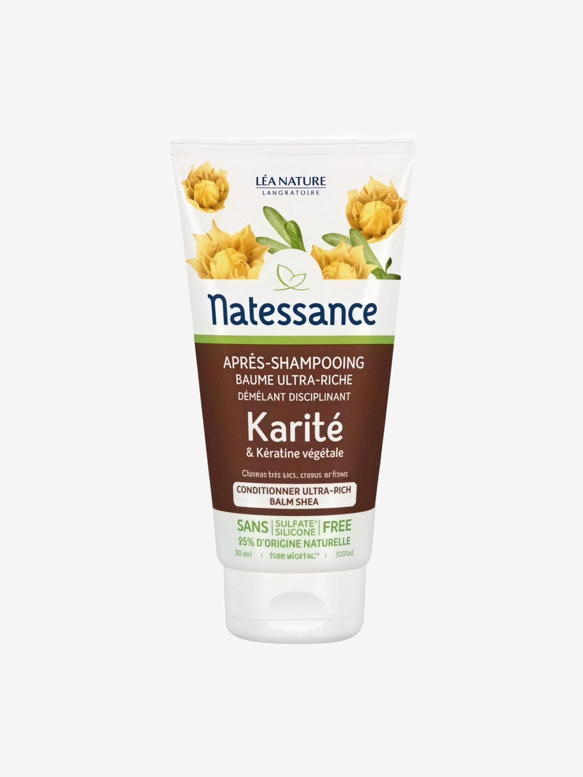 Après shampoing baume ultra nourrissant Karité et Kératine végétale 150ml Natessance - Herboristerie de Paris