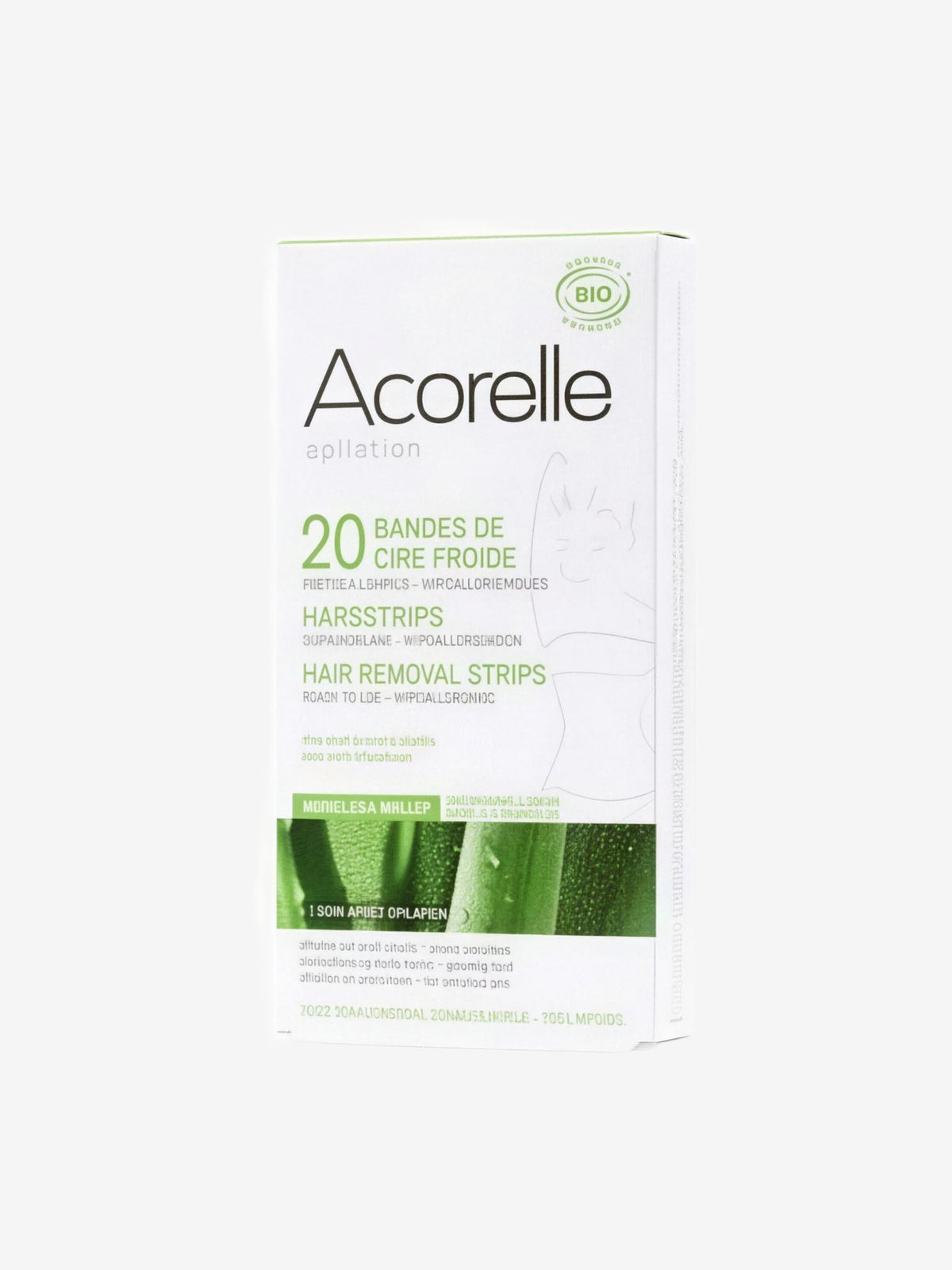 Bande de cire froide Aisselles et Maillot 20 bandes Acorelle - Herboristerie de Paris